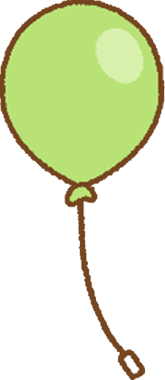 緑色の風船イラスト